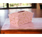 HM42 Pink Tempat Tisu dengan Motif Marmer